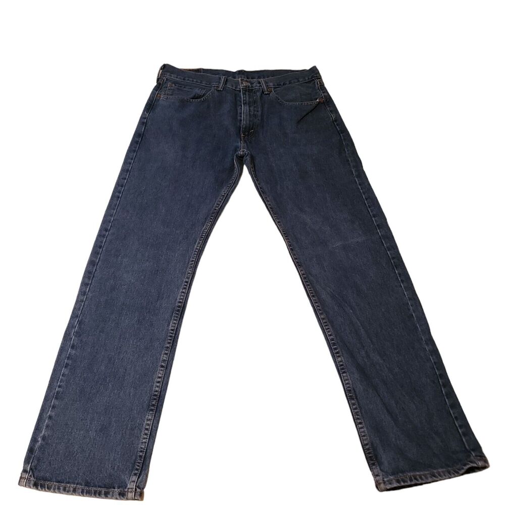 Levi's 505 Regular Straight Leg Meb's Blue Jeans 34 x 32 Red Tag